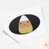Cute Candy Corn Ovale Sticker (Envelop)