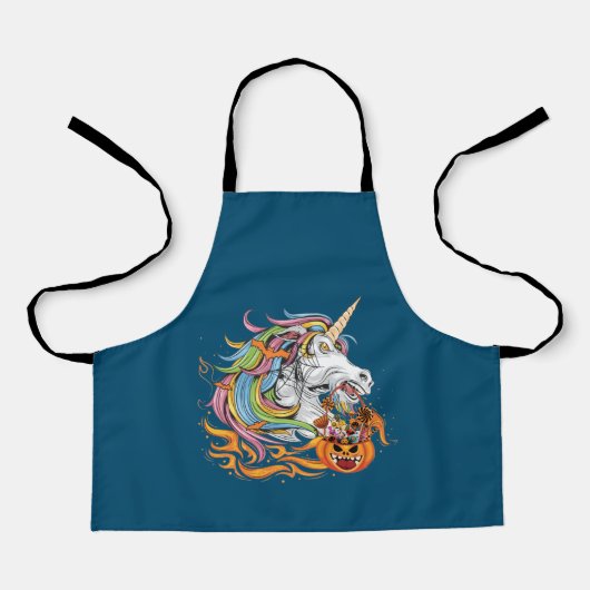 Cute Candy Corn Unicorn Halloween Schort (Voorkant)