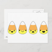 Cute Candy Corn voor Halloween. Briefkaart (Voorkant / Achterkant)