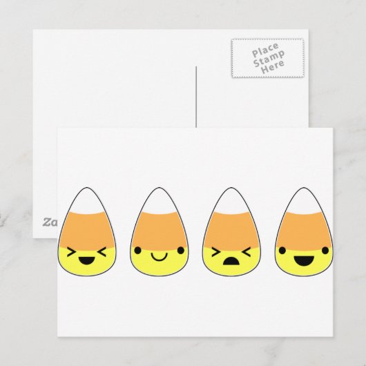 Cute Candy Corn voor Halloween. Briefkaart (Voorkant / Achterkant)