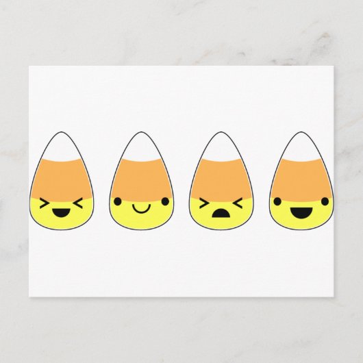 Cute Candy Corn voor Halloween. Briefkaart (Voorkant)