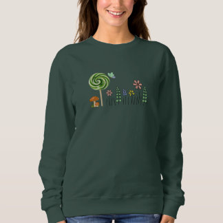 Cute Candy Garden Illustration. Women’s Cozy Basic Trui