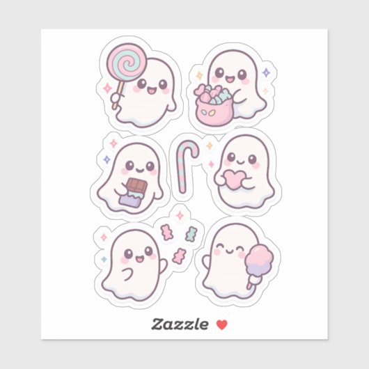 Cute Candy Geesten Kawaii Sticker Pack (Vel)