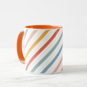 Cute Candy Gestreepte Diagonaal Mok (Voorkant links)