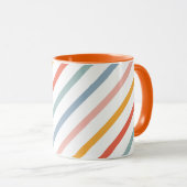 Cute Candy Gestreepte Diagonaal Mok (Voorkant rechts)