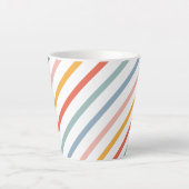 Cute Candy Striped Diagonal Latte Mok (Voorkant)