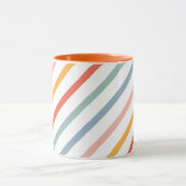 Cute Candy Striped Diagonal Mok (Midden)
