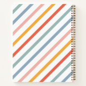 Cute Candy Striped Diagonal Notitieboek (Achterkant)