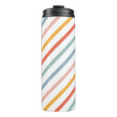 Cute Candy Striped Diagonal Thermosbeker (Voorkant)