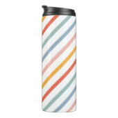 Cute Candy Striped Diagonal Thermosbeker (Geroteerd rechts)