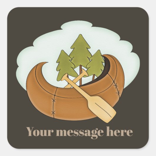 Cute Canoe add message sticker (Voorkant)