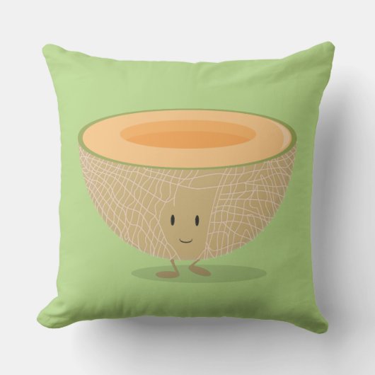 Cute Cantaloupe Food Cartoon Kussen (Voorkant)