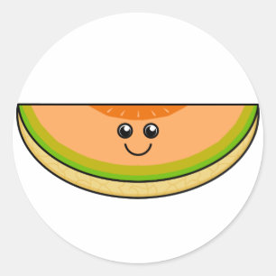Cute Cantaloupe Ronde Sticker