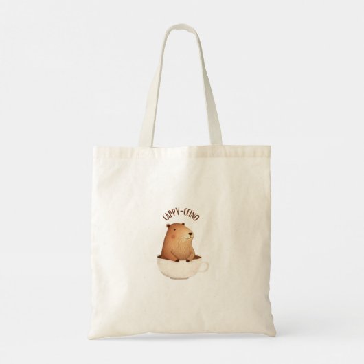 Cute Canvas tas met capybara (Achterkant)