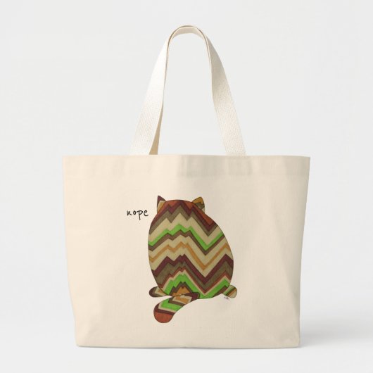 Cute Canvas tas - Nope Fat Cat (Voorkant)