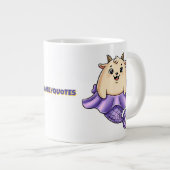 Cute Capricorn Cartoon – Whimsical Zodiac Grote Koffiekop (Voorkant rechts)