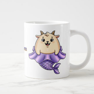 Cute Capricorn Cartoon – Whimsical Zodiac Grote Koffiekop