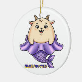 Cute Capricorn Cartoon – Whimsical Zodiac Keramisch Ornament (Links)