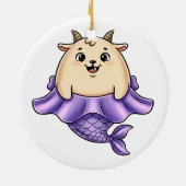Cute Capricorn Cartoon – Whimsical Zodiac Keramisch Ornament (Achterkant)