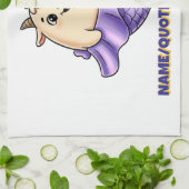 Cute Capricorn Cartoon – Whimsical Zodiac Theedoek (Gevouwen)