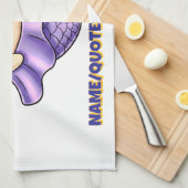 Cute Capricorn Cartoon – Whimsical Zodiac Theedoek (Quarter Fold)