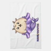 Cute Capricorn Cartoon – Whimsical Zodiac Theedoek (Verticaal)