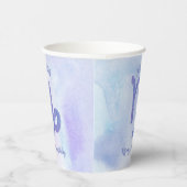 Cute Capricorn Sign Custom Paars Birthday Party Papieren Bekers (Rechts)