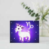 Cute Capricorn Zodiac Briefkaart (Staand voorkant)