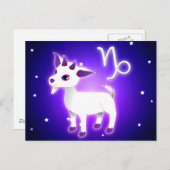 Cute Capricorn Zodiac Briefkaart (Voorkant / Achterkant)