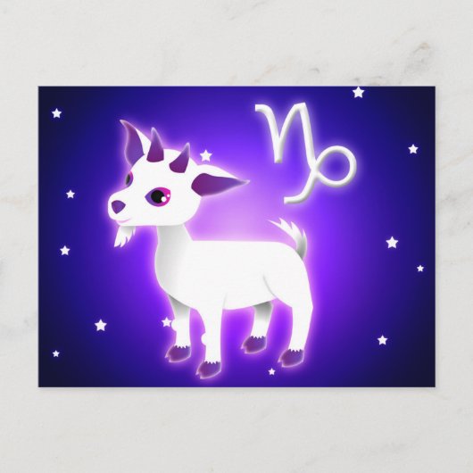 Cute Capricorn Zodiac Briefkaart (Voorkant)