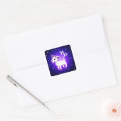 Cute Capricorn Zodiac Vierkante Sticker (Envelop)
