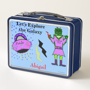 Cute Captain Zoey Green Girl Robot Pink Spaceship