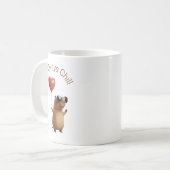 Cute Capybara Always Chill Valentine Coffee Mug Tweekleurige Koffiemok (Voorkant links)