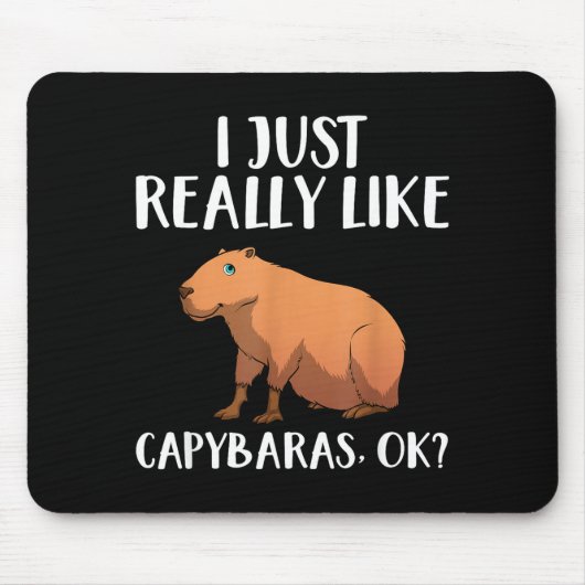 Cute Capybara Art For Men Women Kids Animal Rodent Muismat (Voorkant)