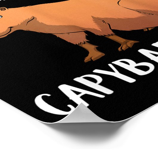 Cute Capybara Art For Men Women Kids Animal Rodent Poster (Hoek)