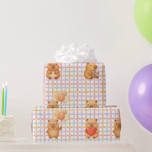 Cute Capybara Baby Shower Cadeaupapier (Feestgeschenken)