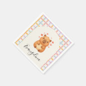 Cute Capybara Baby Shower Servet (Hoek)