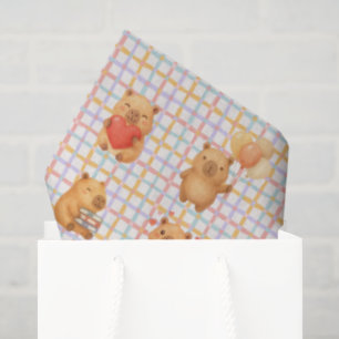 Cute Capybara Baby Shower Tissuepapier
