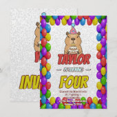 Cute Capybara Baby Shower Uitnodiging (Voorkant / Achterkant)