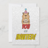 Cute Capybara Baby Shower Uitnodiging (Achterkant)