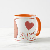 Cute Capybara Black oranje Mok (Voorkant rechts)