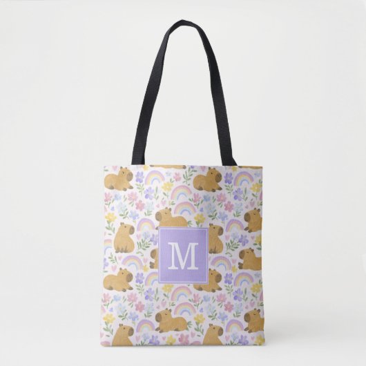 Cute Capybara Boodschappentas Tote Bag (Voorkant)