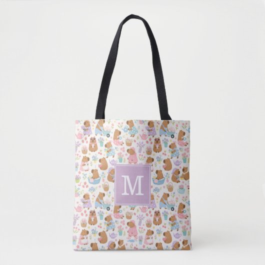 Cute Capybara Boodschappentas Tote Bag (Voorkant)