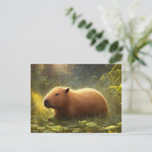 Cute Capybara Briefkaart (Staand voorkant)