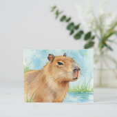 Cute Capybara Briefkaart (Staand voorkant)