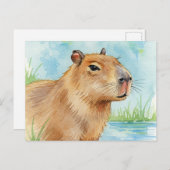 Cute Capybara Briefkaart (Voorkant / Achterkant)