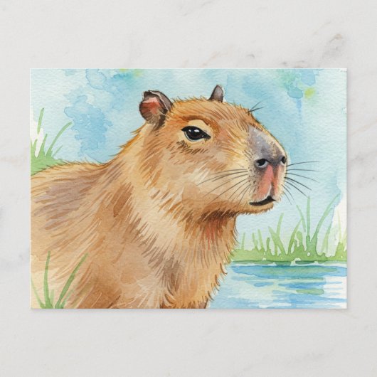 Cute Capybara Briefkaart (Voorkant)