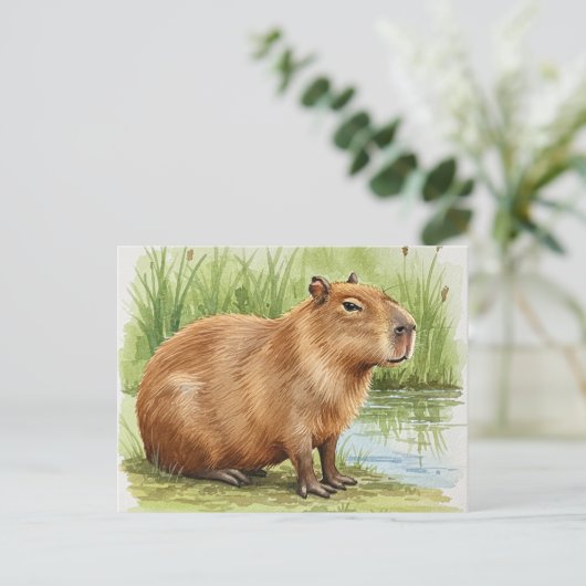 Cute Capybara Briefkaart (Staand voorkant)