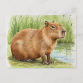 Cute Capybara Briefkaart (Voorkant)