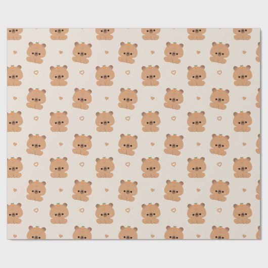 Cute Capybara Cadeaupapier (Vlak)